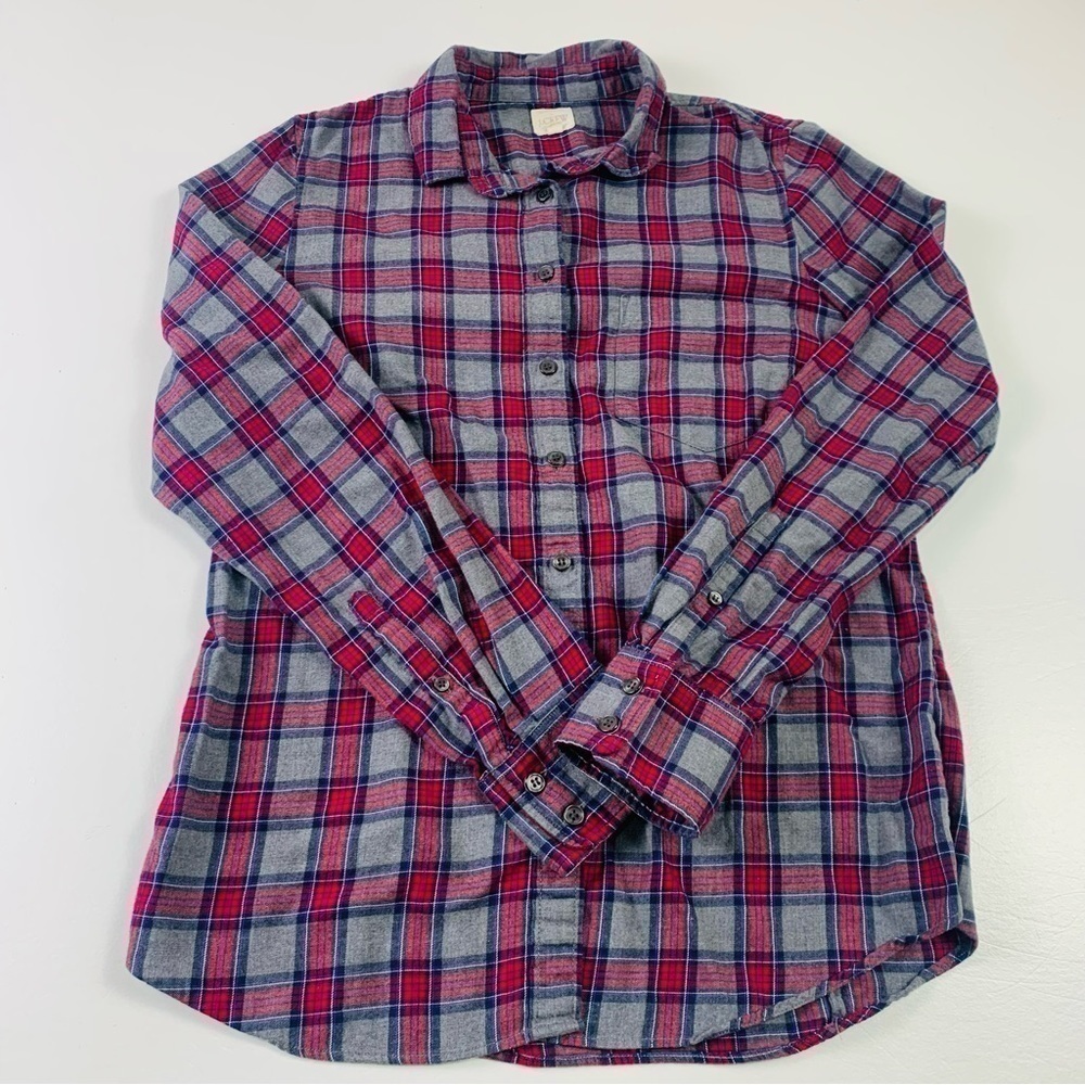 J.Crew Shirt Women Size Small Plaid button-up Long‎ sleeves Pocket Casual Preppy